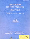 Ex-cell-o-Ex-cell-o 14-810, Contour Projector, Operations and Maintenance Manual Year 1965-14-810-01